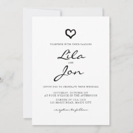 Invitación a la boda personalizada del corazón