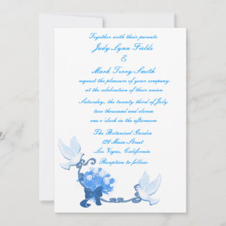 Invitación a la boda personalizada Dove