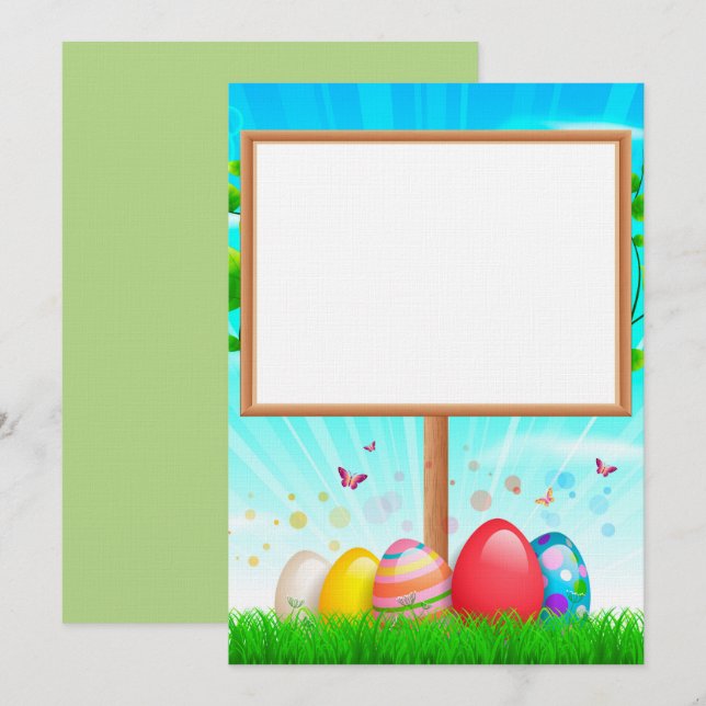 Invitación a la boda personalizado de Pascua (Anverso / Reverso)