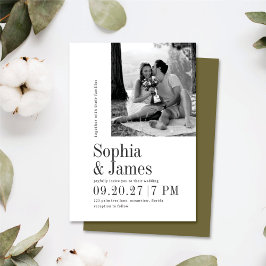 Invitación a la boda Personalizado moderno de foto