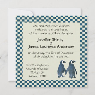 Invitación a la boda pingüina