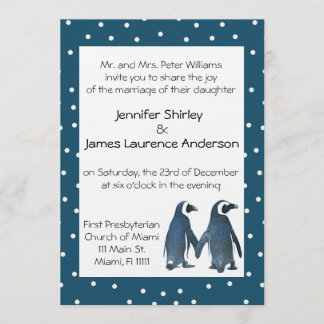 Invitación a la boda pingüina