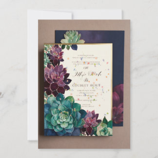 Invitación a la boda pintada a mano