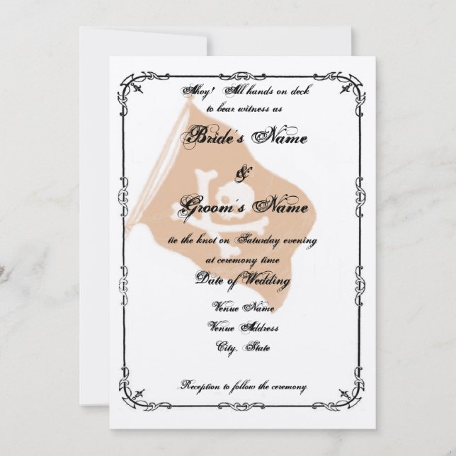 Invitación a la boda pirata (Anverso)