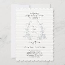 Invitación a la boda plana en el jardín de mi Boda