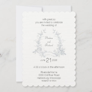 Invitación a la boda plana en el jardín de mi Boda