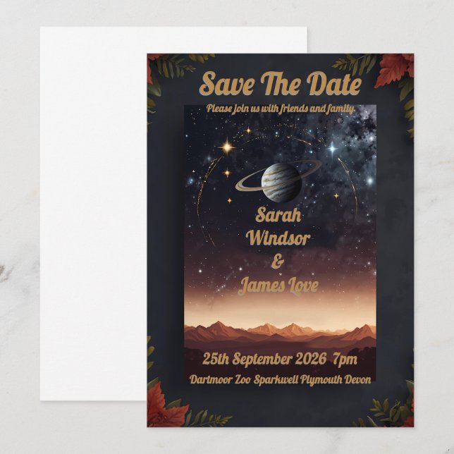 Invitación a la boda planetaria (Anverso / Reverso)