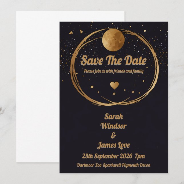 Invitación a la boda planetaria (Anverso / Reverso)