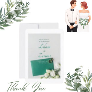 Invitación a la boda plateada con papel ultradelga