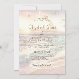 Invitación a la boda playera/oceánica