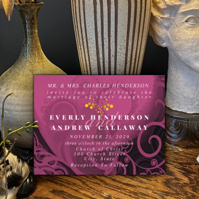 Invitación a la boda-Plum Cala Lily (Subido por el creador)