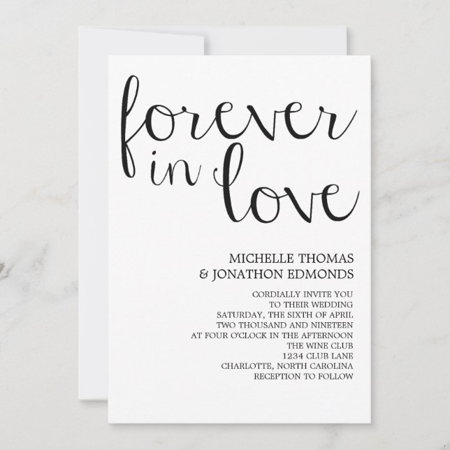 Invitación a la boda| Pluma Mod (Anverso)