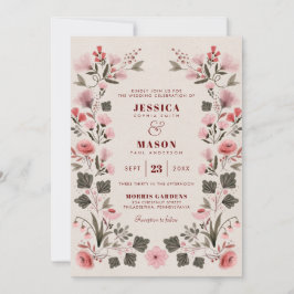 Invitación a la boda popular moderna de Boho