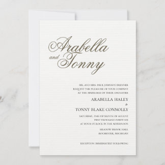 Invitación a la boda por asuntos elegantes