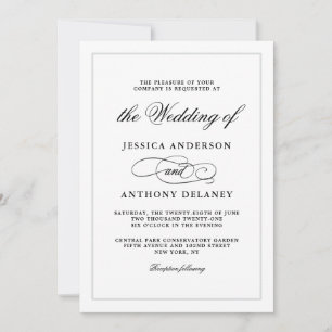 Invitación a la boda por asuntos sencillamente ele