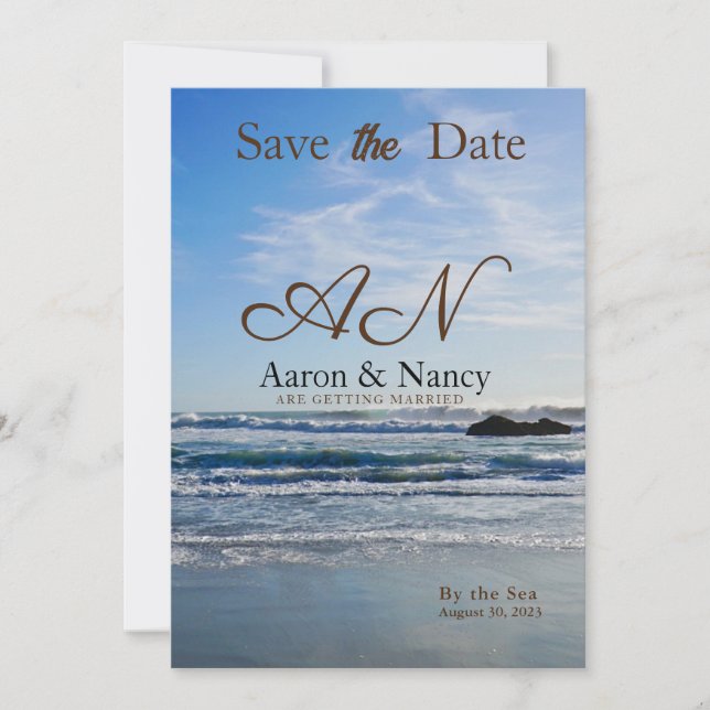 Invitación a la boda por el mar (Anverso)