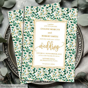 Invitación a la boda por el maravilloso oro verde 