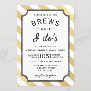 Invitación a la boda por el tema de la cervecería 