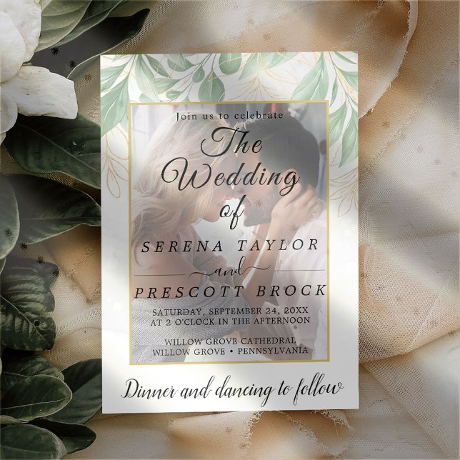 Invitación a la boda por exceso de vello de follaj (Subido por el creador)