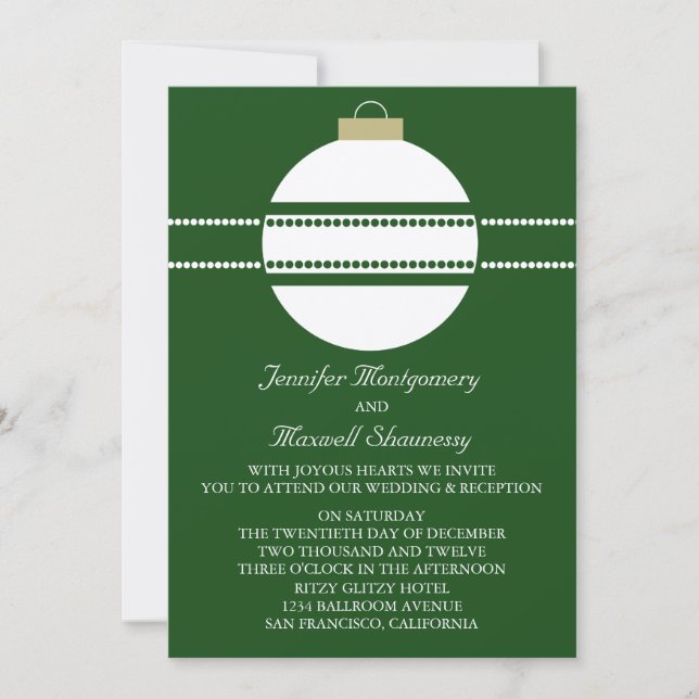 Invitación a la boda por Moda simple con ornamento (Anverso)
