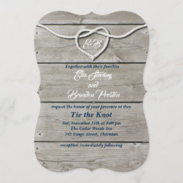 Invitación a la boda por monograma náutico