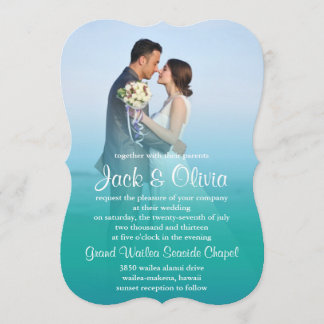Invitación a la boda por nubes oceánicas