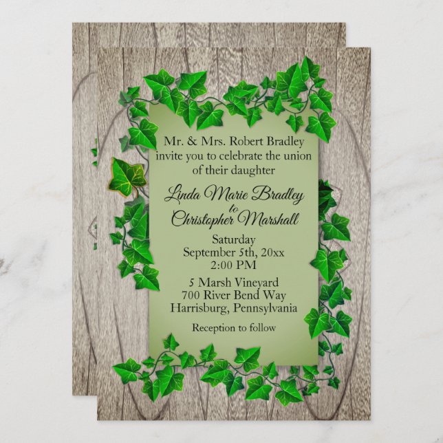 Invitación a la boda por países (Anverso / Reverso)