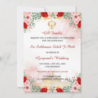 Invitación a la boda por sendero Sukhmani Sahib