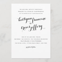 Invitación a la boda por tipografía