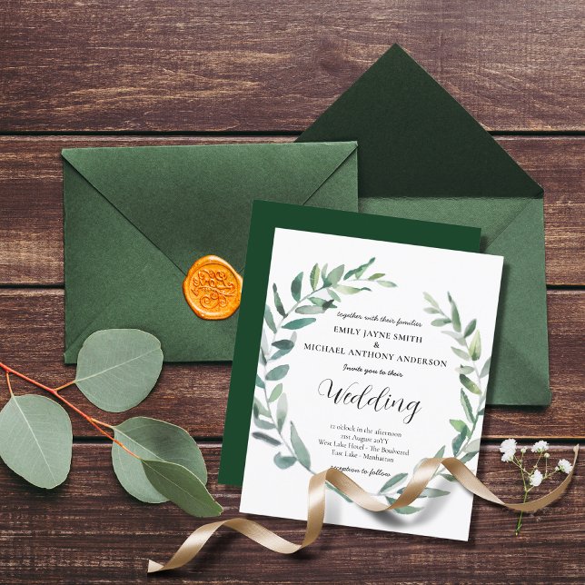 Invitación a la boda presupuestaria para las hojas (Subido por el creador)