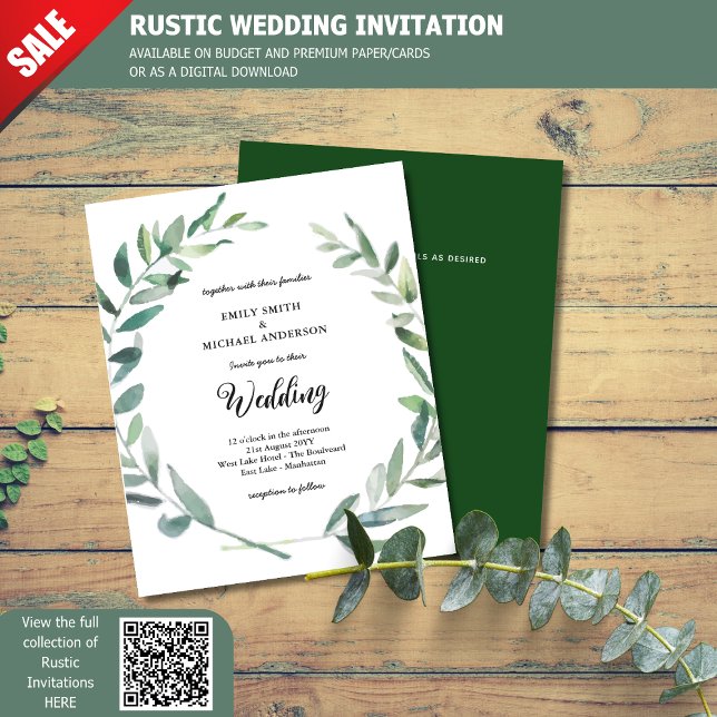 Invitación a la boda presupuestaria para las hojas (Subido por el creador)