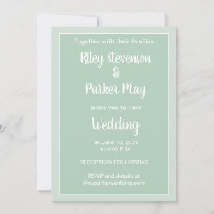 Invitación a la boda profunda de dos tintas en ver