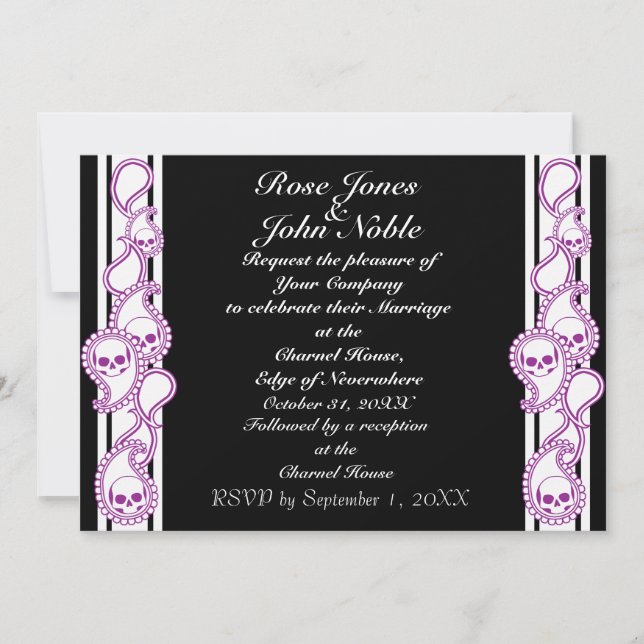Invitación a la boda púrpura (Anverso)