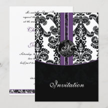 invitación a la boda púrpura de damasco