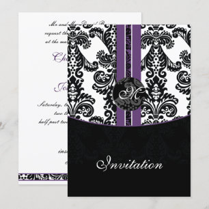 invitación a la boda púrpura de damasco