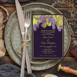 Invitación a la Boda Púrpura de Grapevine Vineyard