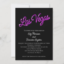 Invitación a la boda púrpura de las Vegas