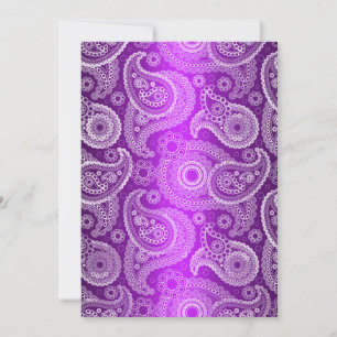 Invitación a la boda púrpura de Satin & Paisley Sh