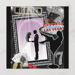 Invitación a la boda púrpura de Vegas