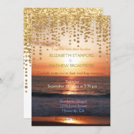 Invitación a la boda | Purpurina Beach Sunset
