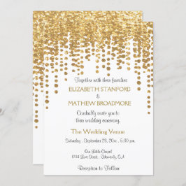 Invitación a la boda | Purpurina de oro Confetti