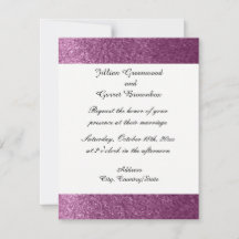 Invitación a la boda Purpurina de Purple Faux