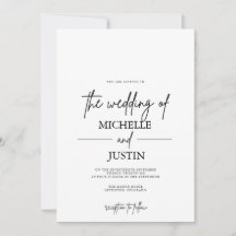 Invitación a la boda QR en blanco negro