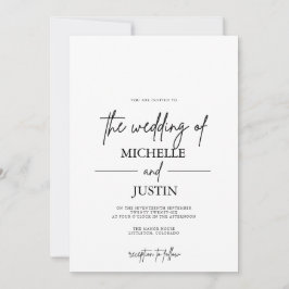 Invitación a la boda QR en blanco negro