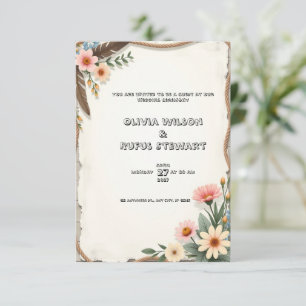 Invitación a la boda que encarna la esencia de un