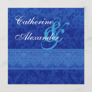 Invitación a la boda real de casamiento azul y enc