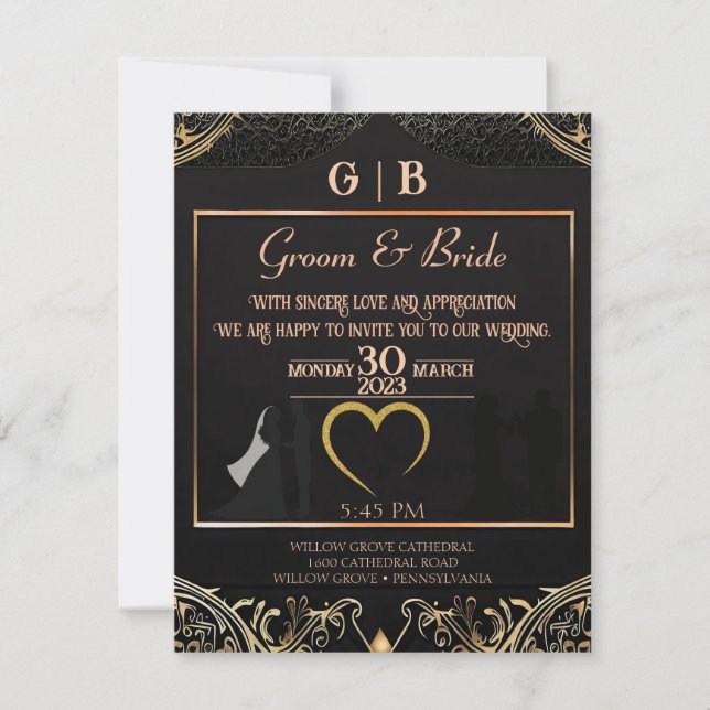 Invitación a la Boda Real de Lavish (Anverso)