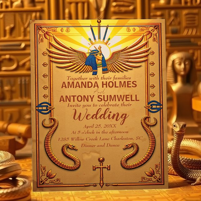 Invitación a la boda real egipcia (Subido por el creador)