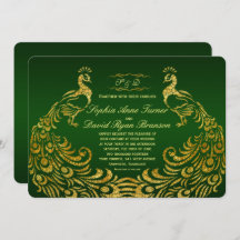 Invitación a la Boda Real Verde de Oro