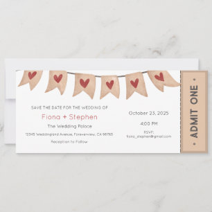 Invitación a la boda, recepción de la ceremonia de